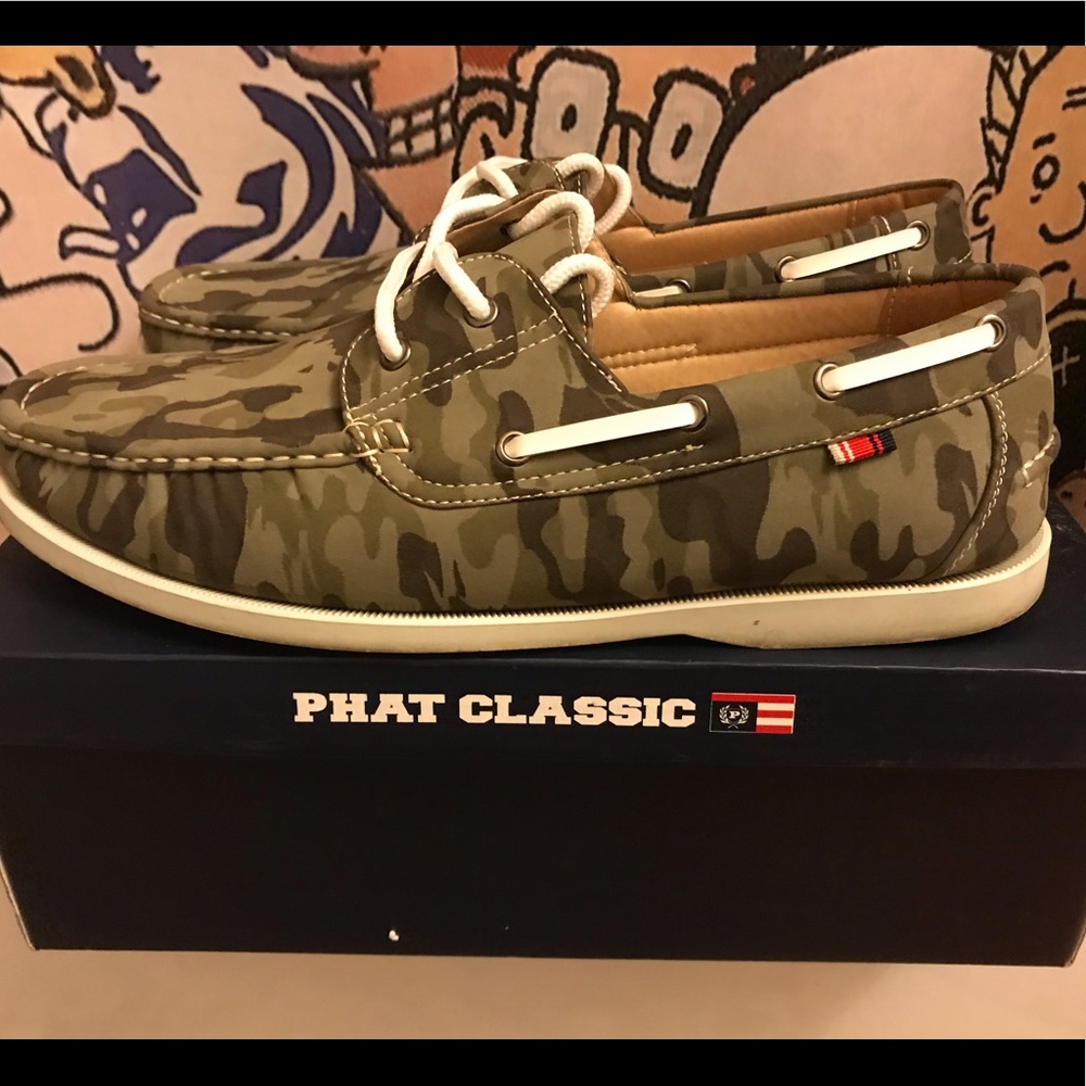 Phat Farm Camo Boat shoes